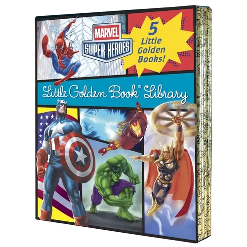 Marvel Super Heroes Little Golden Book Library: 5-Book Boxed Set: Spider-Man, Hulk, Iron Man, Captain America, the Avengers