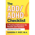 The Add / ADHD Checklist: A Practical Reference for Parents and Teachers