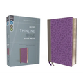 NIV, Thinline Bible, Giant Print, Imitation Leather, Gray/Purple, Red Letter Edition