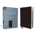 NIV, Thinline Bible, Bonded Leather, Black, Indexed, Red Letter Edition
