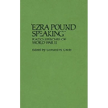 Ezra Pound Speaking: Radio Speeches of World War II