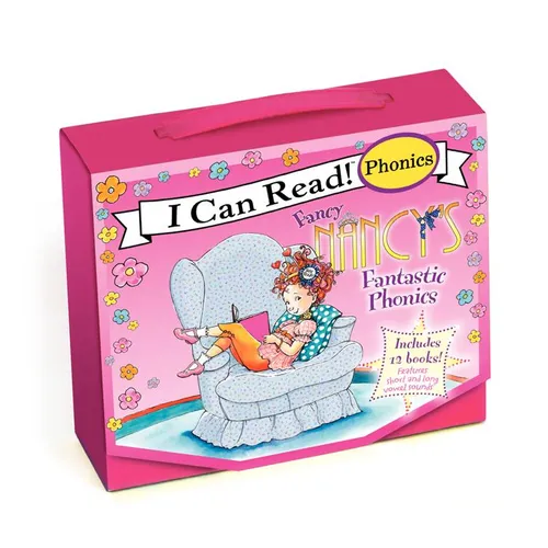 Fancy Nancy's 12-Book Fantastic Phonics Fun!: Includes 12 Mini-Books Featuring Short and Long Vowel Sounds