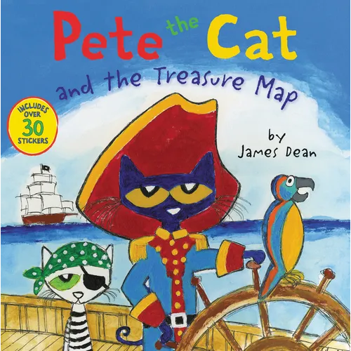 Pete the Cat and the Treasure Map: Includes Over 30 Stickers!