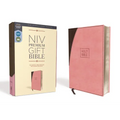 Niv, Premium Gift Bible, Leathersoft, Pink/Brown, Red Letter Edition, Comfort Print