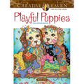 Creative Haven Playful Puppies Coloring Book