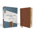 Niv, Personal Size Bible, Large Print, Leathersoft, Brown, Red Letter Edition, Comfort Print