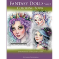 Fantasy Dolls Vol.2 Coloring Book Grayscale: 25 Portraits of Big Eye Cuties