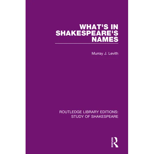 What's in Shakespeare's Names