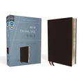 NIV, Thinline Bible, Bonded Leather, Black, Red Letter Edition