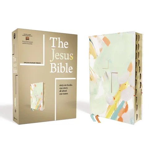 The Jesus Bible, ESV Edition, Leathersoft, Multi-Color/Teal, Indexed