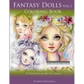Fantasy Dolls Vol.1 Coloring Book Grayscale: 25 Portraits of Big Eye Cuties