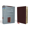 NIV, Thinline Bible, Bonded Leather, Burgundy, Indexed, Red Letter Edition