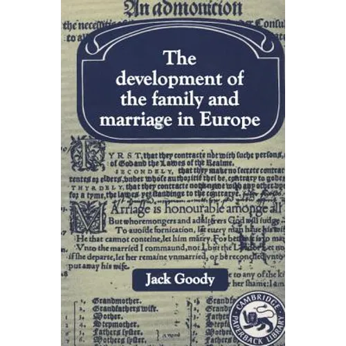 Development of the Family and Marriage in Europe