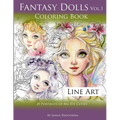 Fantasy Dolls Vol.1 Coloring Book Line Art: 25 Portraits of Big Eye Cuties